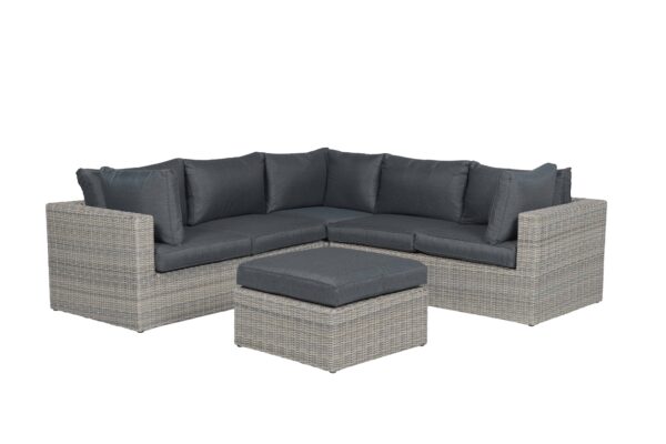 The Sousse Outdoor Corner Sofa Set With Ottoman