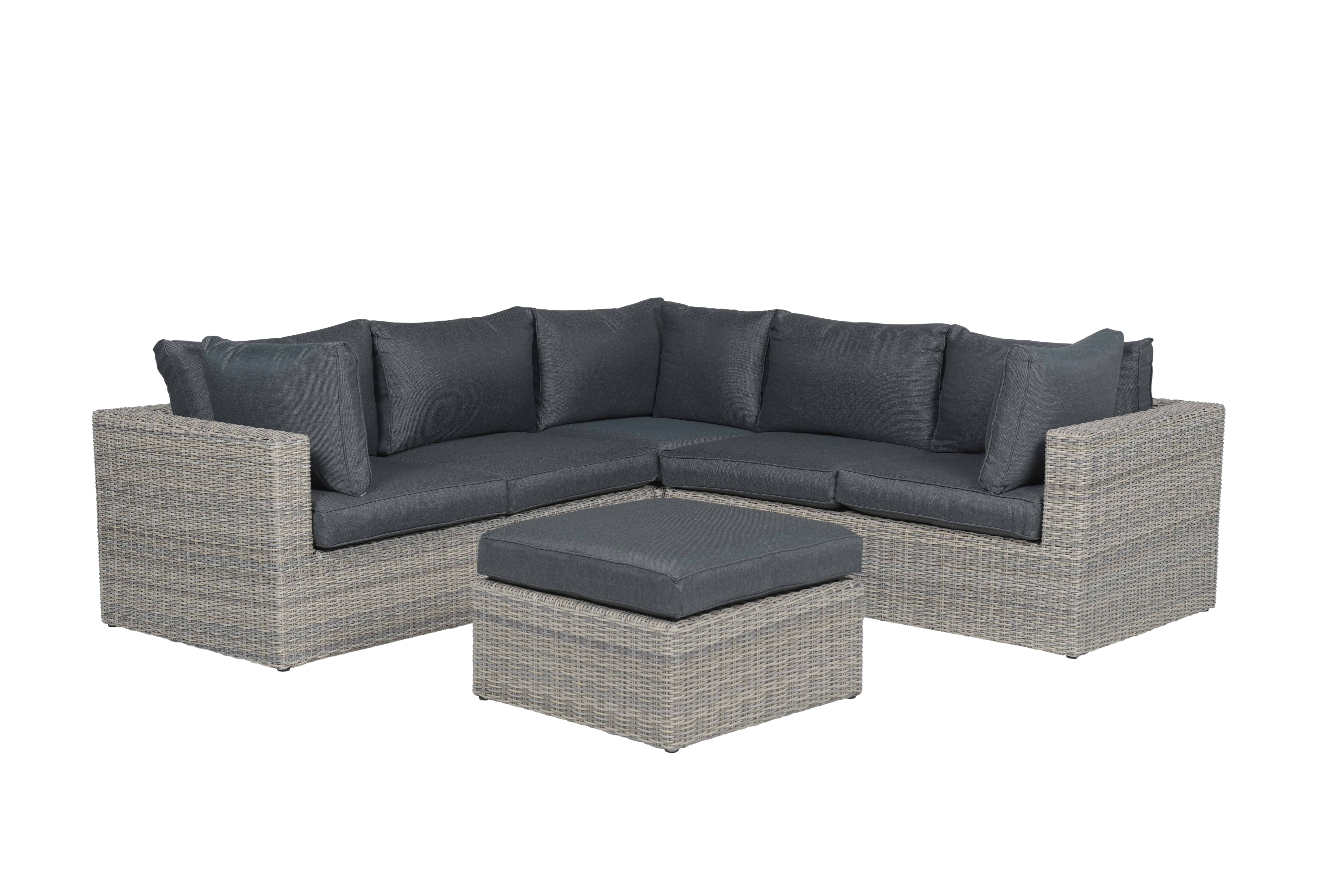 The Sousse Outdoor Corner Sofa Set With Ottoman
