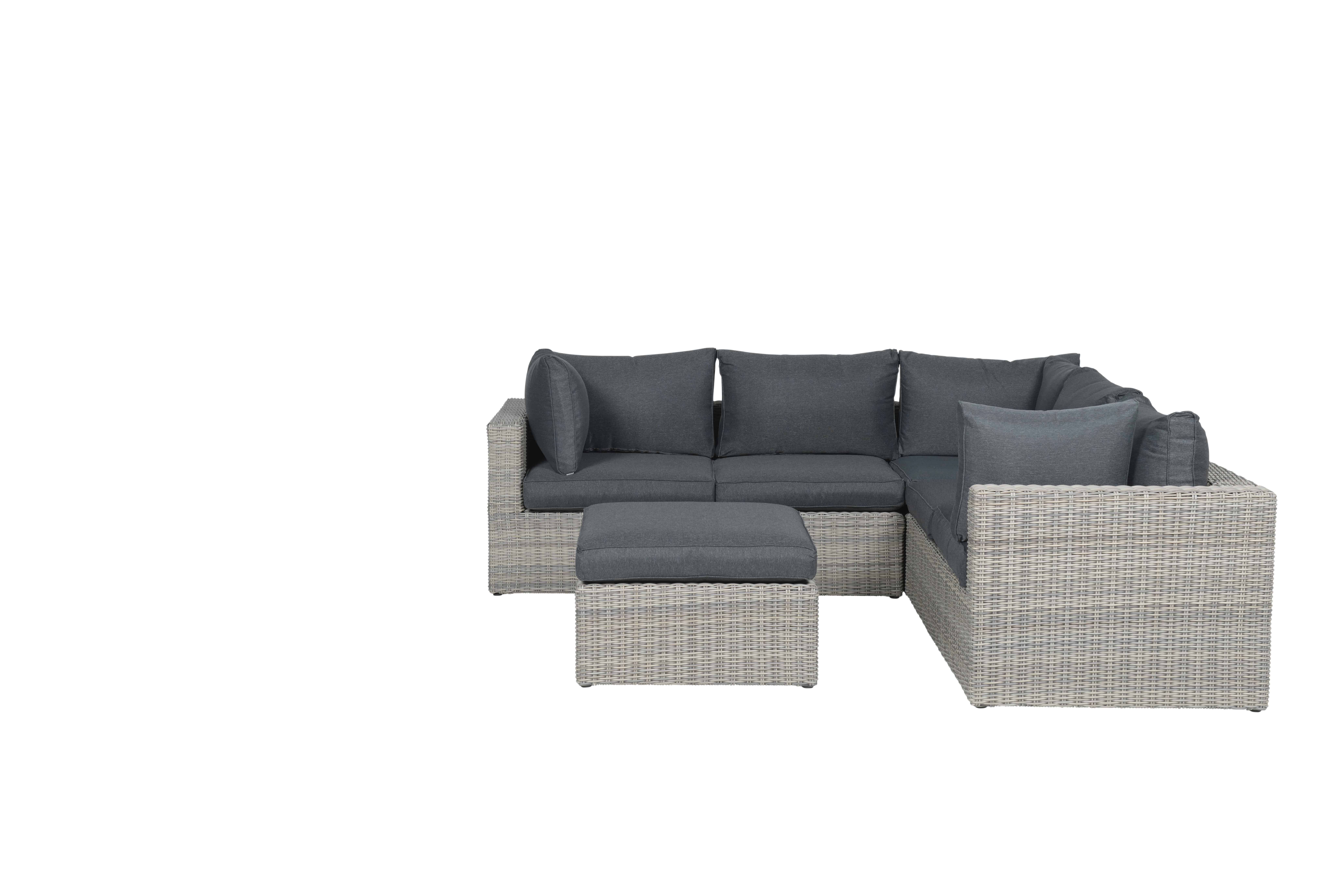 The Sousse Outdoor Corner Sofa Set With Ottoman