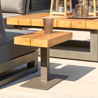 Nevada Teak Top Outdoor Side Table