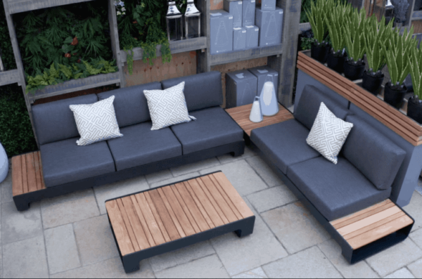 Sanya Outdoor Corner Sofa Set Dark Grey