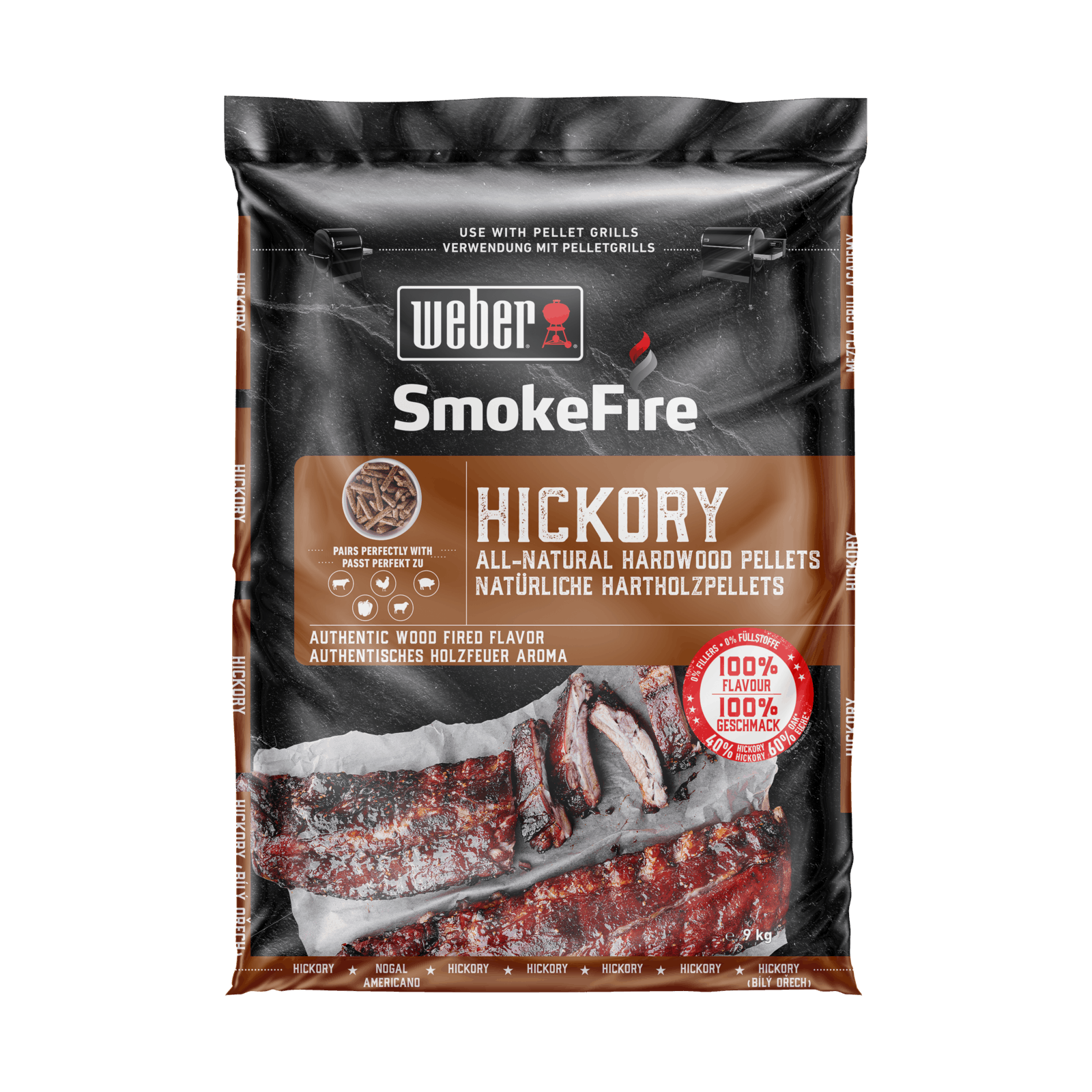 Weber All-Natural Hardwood Pellets – Hickory