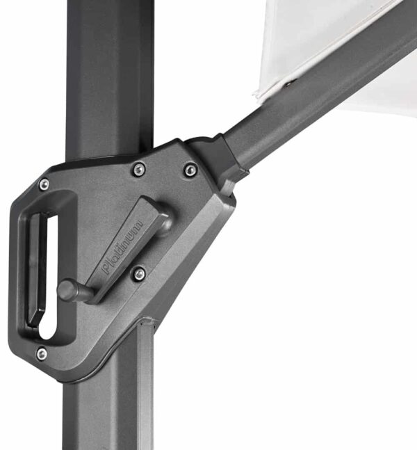 Alexander Cantilever Garden Parasol 3x3m Faded Black + Modena Parasol Base