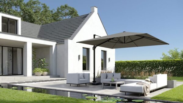 Alexander Cantilever Garden Parasol 3x3m Faded Black