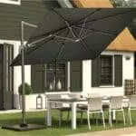 Platinum Challenger T2 Cantilever Garden Parasol 3x3m Anthracite with Modena Base