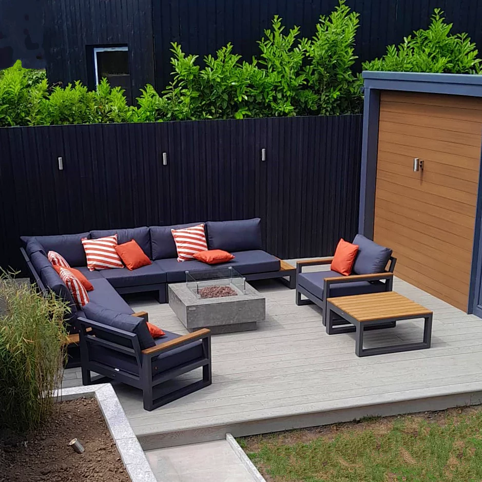 Soho Outdoor Lounge Corner Set | Lava Carbon