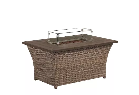 Carina Rectangular Outdoor Fire Pit Table