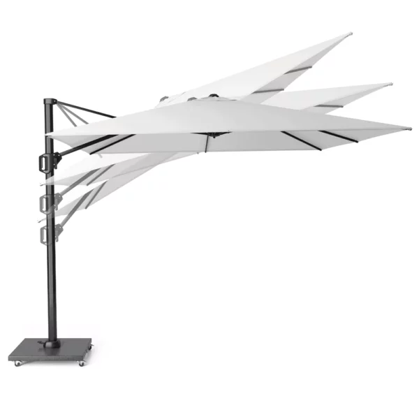Platinum Challenger T² Garden Parasol 3x3m Taupe with Modena Base