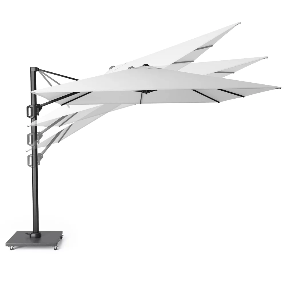 Alexander Cantilever T2 Garden Parasol 3x3m Taupe with Modena Base