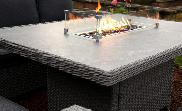 Catalan Outdoor Corner Sofa Dining Set With Fire Pit Table *Online Only*