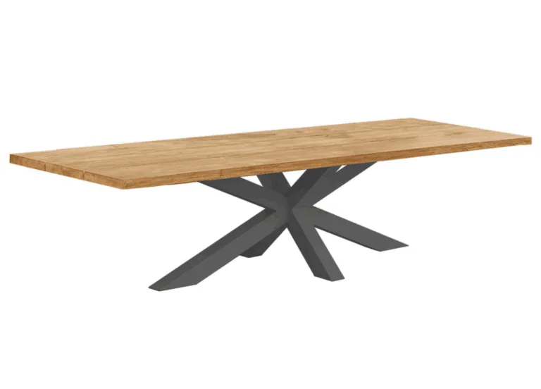 Los marcos 280 cm Teak dining table with aluminium frame in anthracite grey colour. Premium outdoor 8 seater dining table