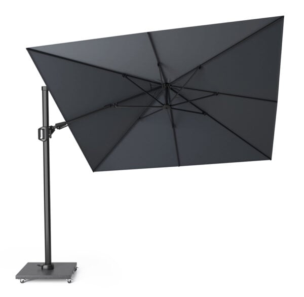 Platinum Challenger T2 Cantilever Garden Parasol 3x3m Anthracite with Modena Base