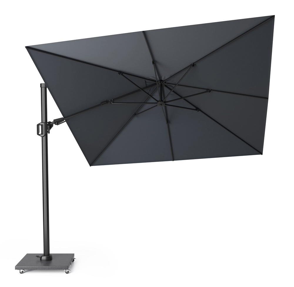 Platinum Challenger T2 Cantilever Garden Parasol 3x3m Anthracite with Modena Base