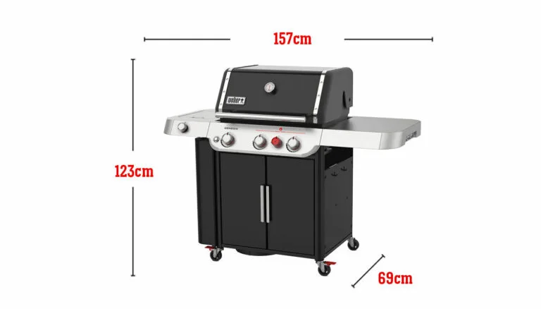 Dimensions of the Weber Genesis E-335 Gas Grill BBQ
