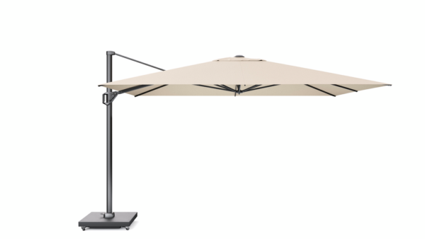 Platinum Challenger T² Garden Parasol 3x3m Taupe with Modena Base