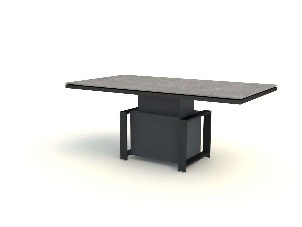 Timber Height Adjustable Outdoor Table