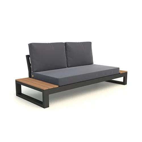 Soho Two Seater Outdoor Sofa With Teak Side Tables