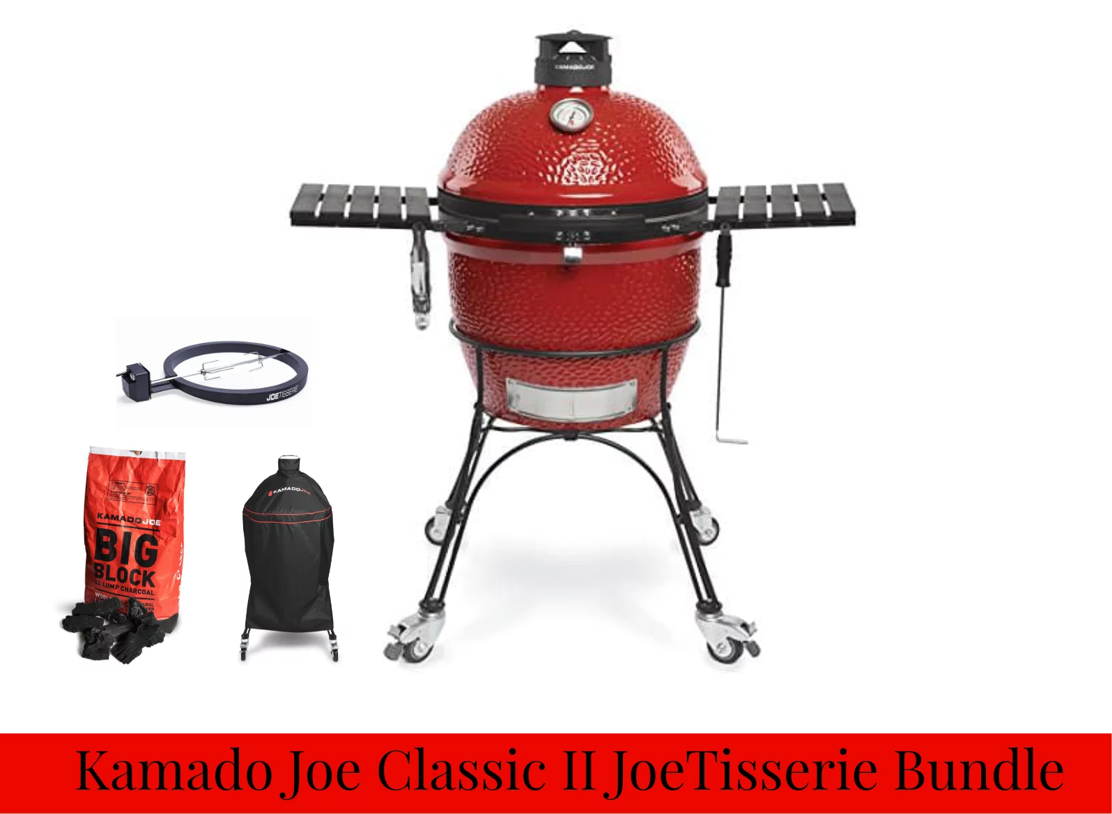 Kamado Joe Classic II BBQ JoeTisserie Bundle