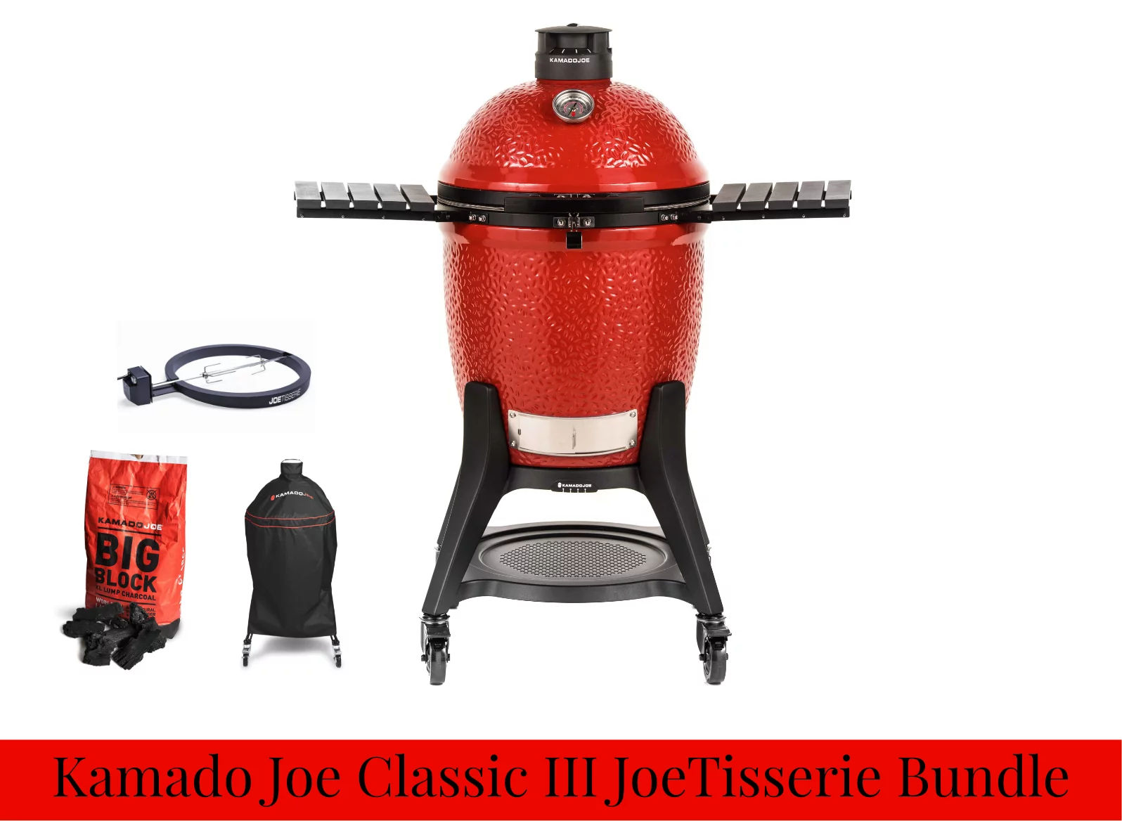 Kamado Joe Classic III BBQ JoeTisserie Bundle