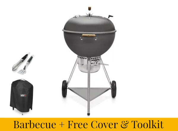 Weber Original Kettle Anniversary Special Edition Charcoal Barbecue 57 cm + Free Cover & Toolset - Weber Charcoal BBQ For Sale Dublin