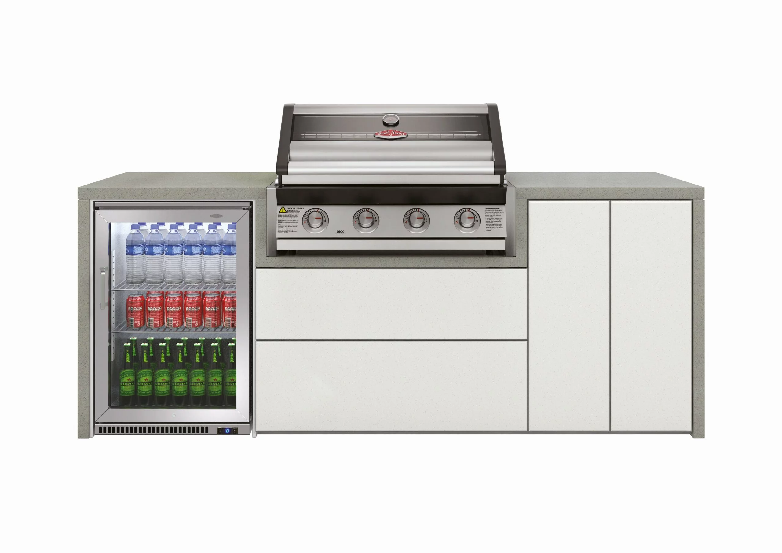 Harmony Signature 4 Burner Outdoor Kitchen With Single Fridge - Outdoor Kitchens For Sale Dublin