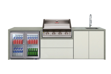 Harmony Signature 4 Burner Outdoor Kitchen With Double Fridge, Sink and Tap - Outdoor Kitchens For Sale Dublin