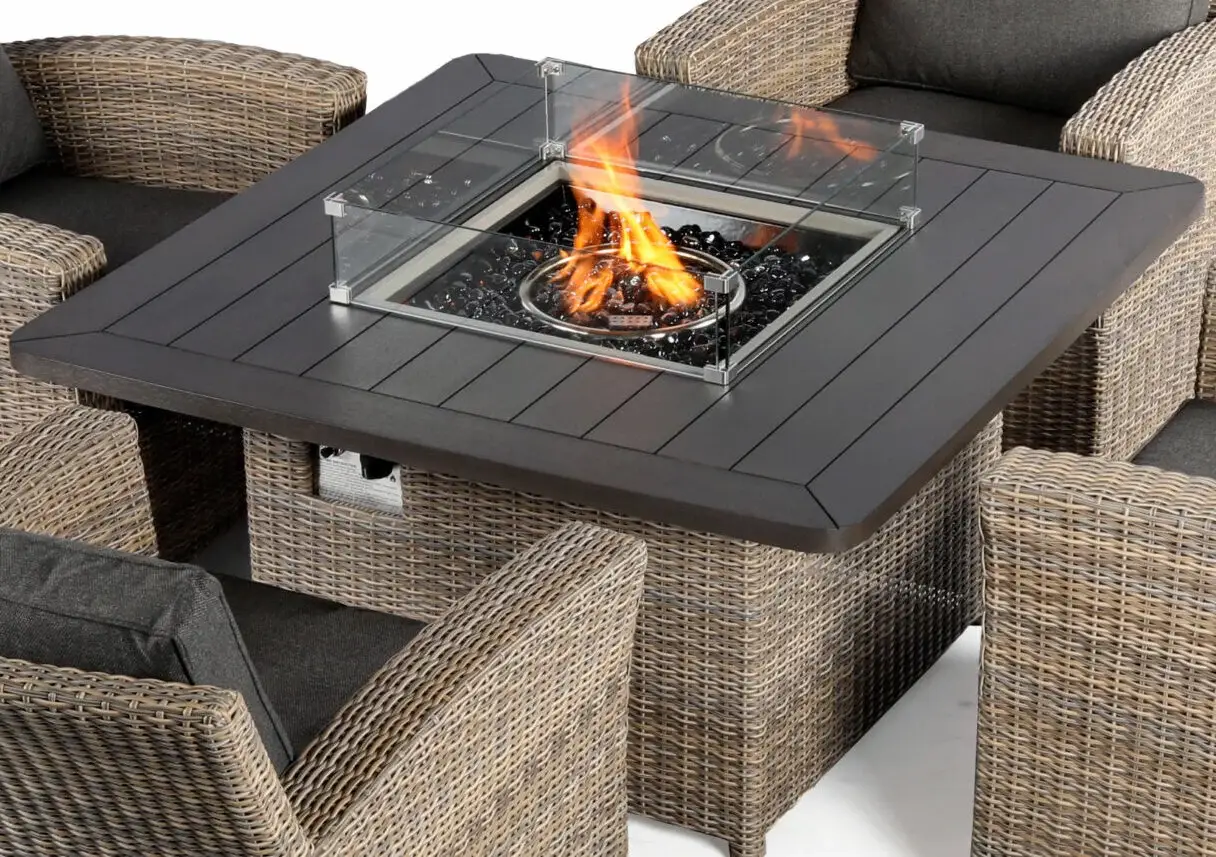 Carina Square Outdoor Fire Pit Table