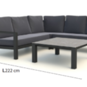 Timber Mini Corner Sofa Set - Lava Carbon - Outdoor Furniture For Sale Dublin