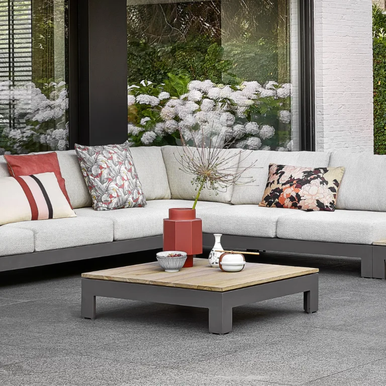 Sticks and More Outdoor Corner Sofa Set with Coffee Table in the Middle