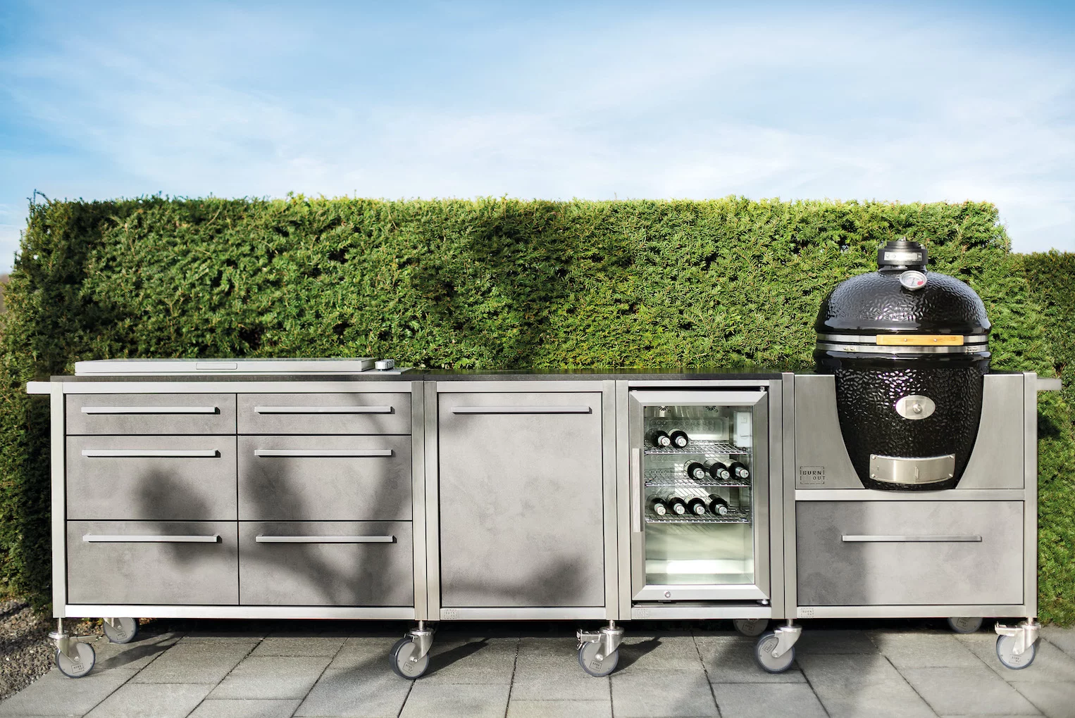 Burnout Outdoor Kitchen with Kamado BBQ - Patio Kitchens For Sale Dublin Ireland