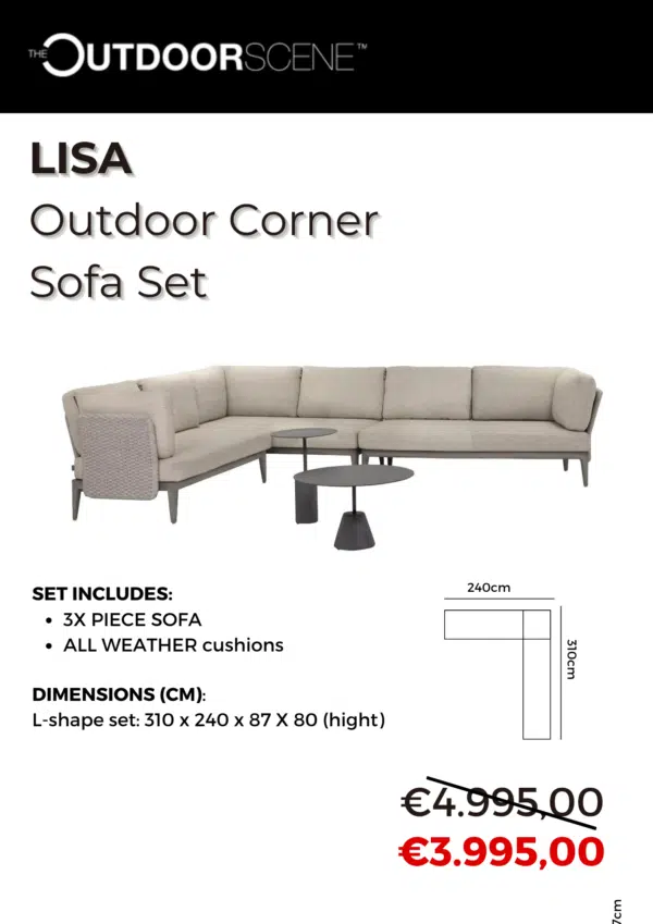Lisa Love Outdoor Corner Sofa Set