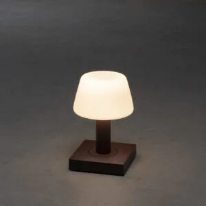 Monaco Table Lamp - Rust Colour - Dark Background - Outdoor Lights Dublin