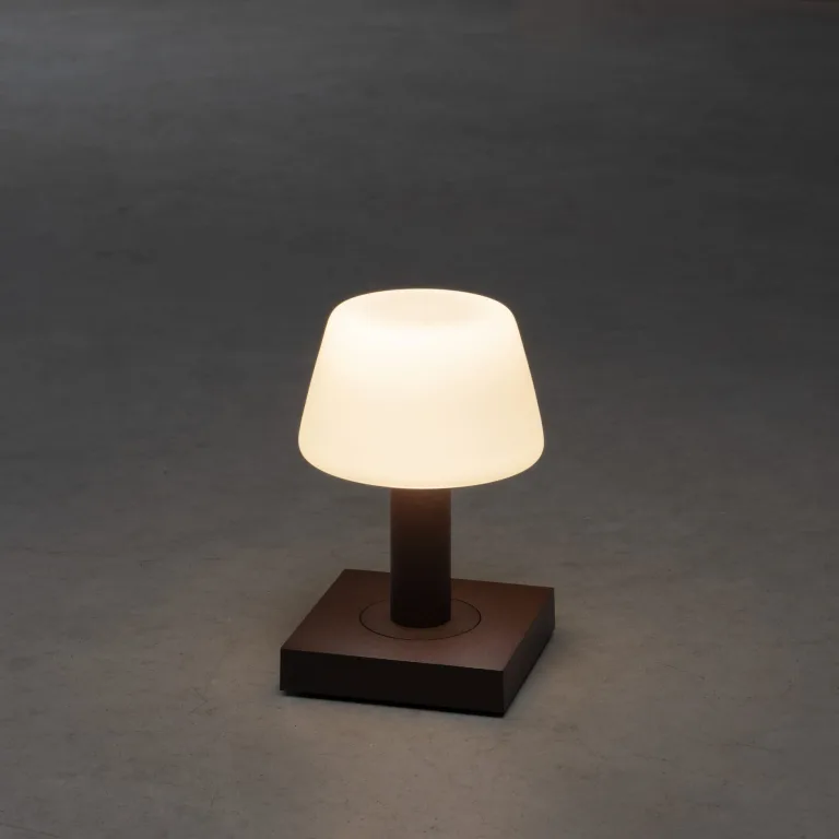 Monaco Table Lamp - Rust Colour - Dark Background - Outdoor Lights Dublin