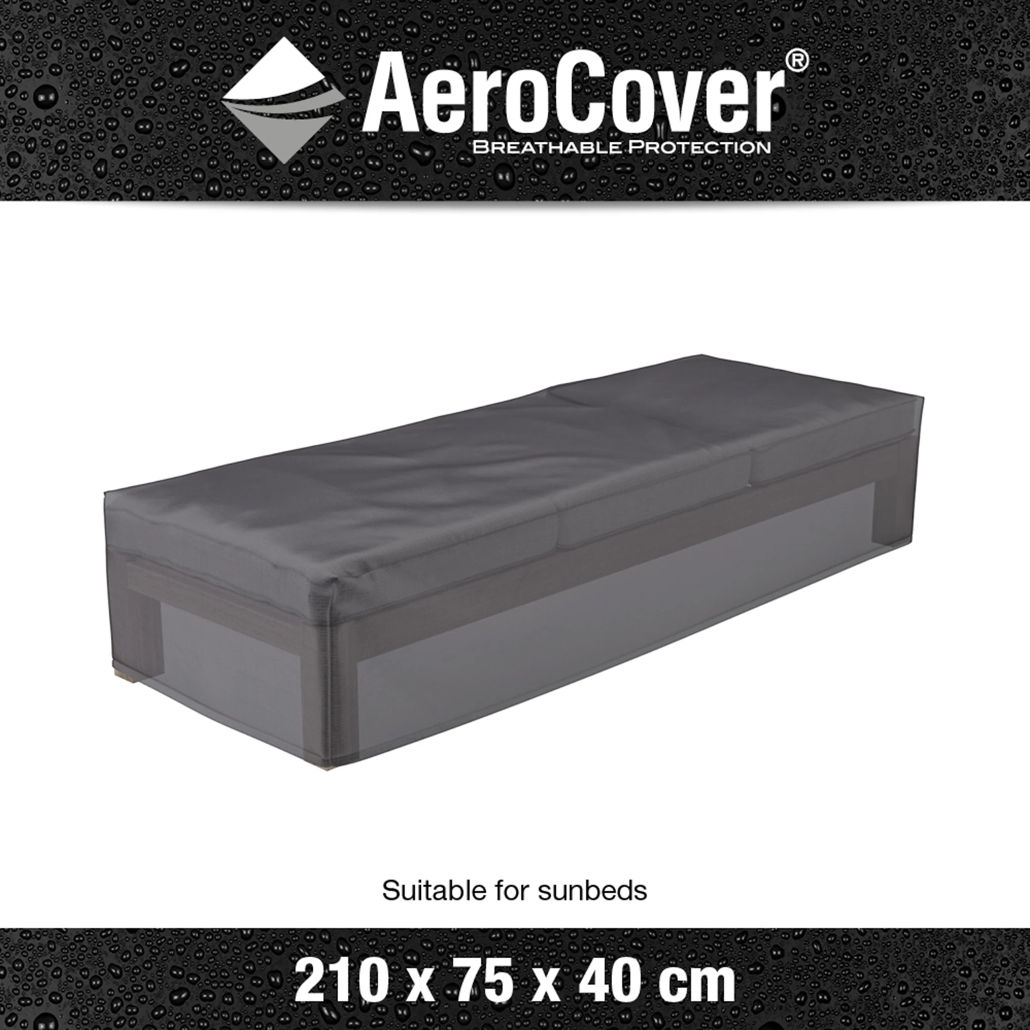 AeroCover Sun Lounger Cover Rectangular 210x75x40cm