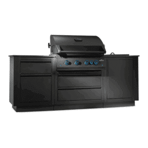 Napoleon Outdoor Kitchen in Matt Black. Oasis 105 compact for sale from the Outdoor Scene.