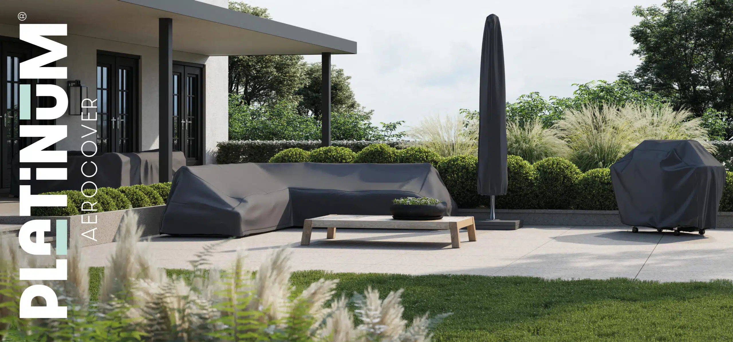 Platinum AeroCover Center pole parasol cover H165x25/35