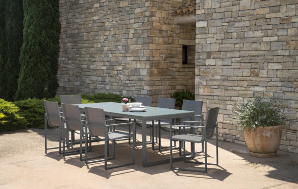 Belluno Aluminium Sling Dining Armchair