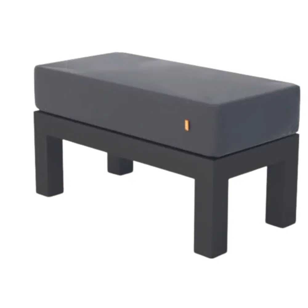 Timber Half Footstool - Lava Carbon - Garden Furniture - The Outdoor Scene