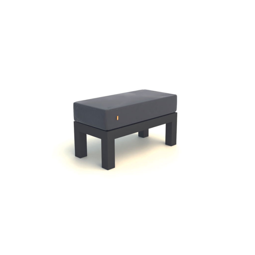 Timber Half Footstool - Lava Carbon - Garden Furniture - The Outdoor Scene