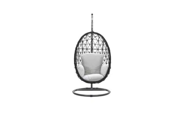 Panama Egg Chair – Black Rope – Hanging Garden Chair