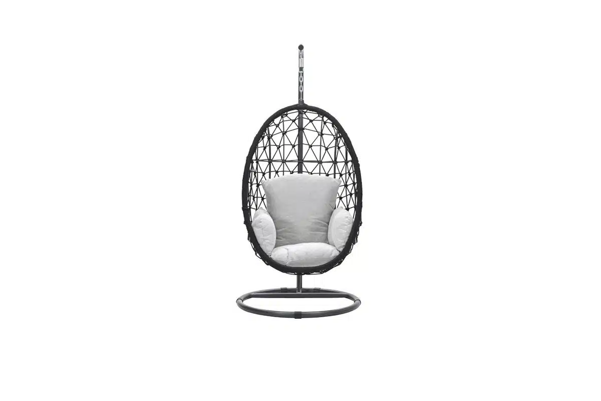 Panama Egg Chair – Black Rope – Hanging Garden Chair