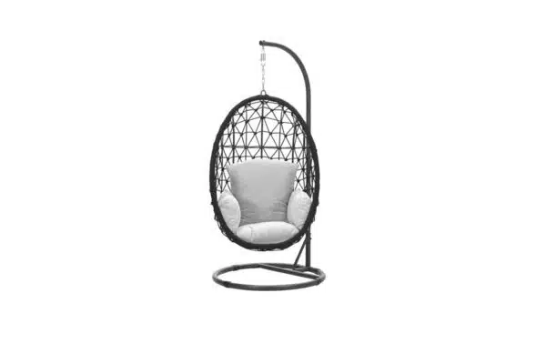 Panama Egg Chair – Black Rope – Hanging Garden Chair