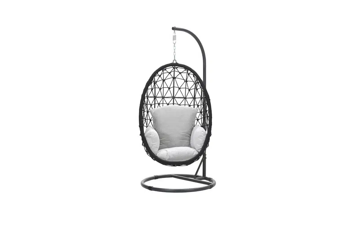 Panama Egg Chair – Black Rope – Hanging Garden Chair