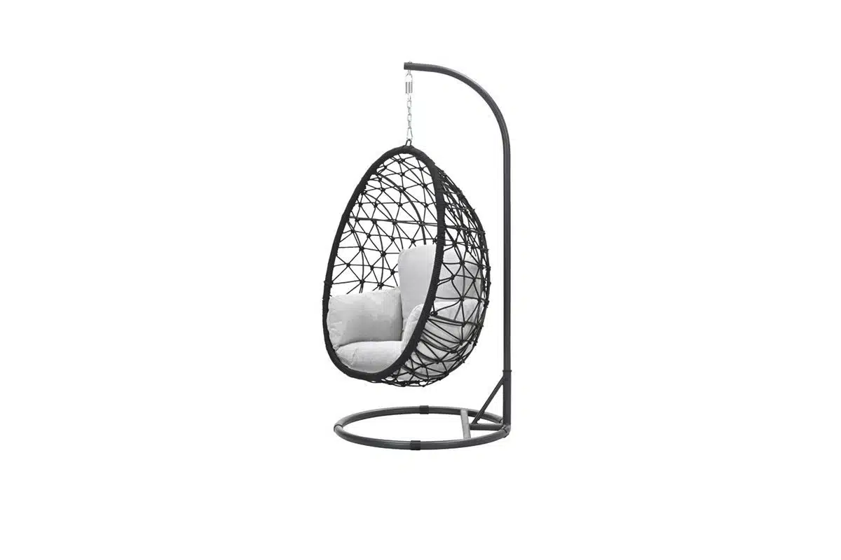 Panama Egg Chair – Black Rope – Hanging Garden Chair