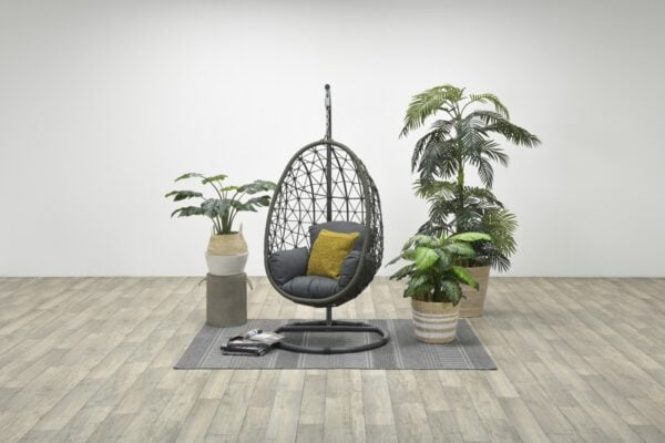 Panama Egg Chair – Rope Moss Green – Hanging Rope Garden Chair