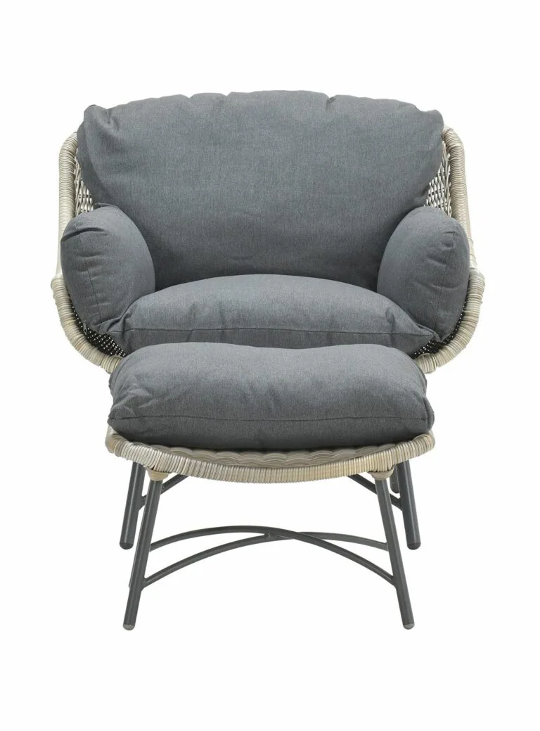 Logan Garden Furniture Set - Lounge Chair With Footrest