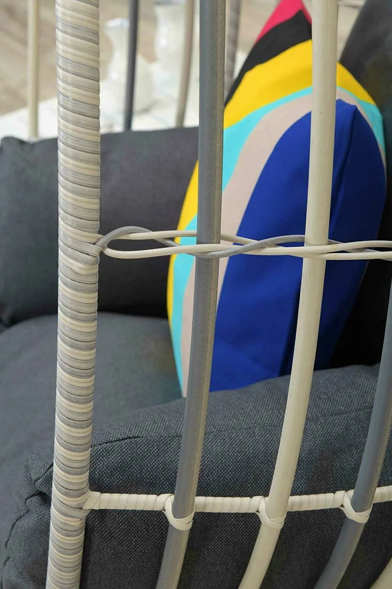 Panama Swing Egg Chair - Hanging Garden Furniture Chair - Cloudy Grey Rattan Wicker