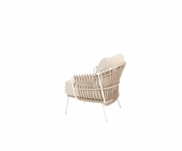 Dalias - Low Dining Chair - White - Two Cushions - 4 Seasons