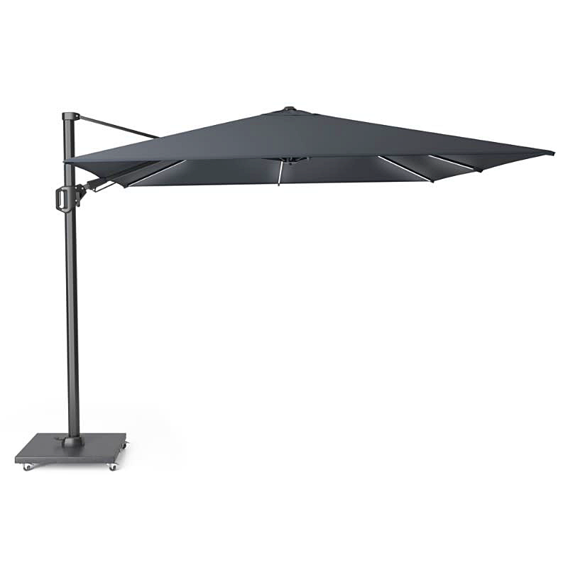 Alexander Cantilever T2 3x3m Glow Anthracite Garden Parasol with Modena Base