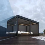Pull Down Screen Blind for Veranza Louvered Roof Pergola Structure